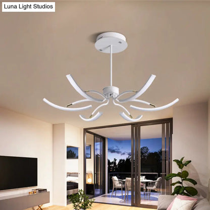 Lámpara de araña Sputnik - Acrílico, 6/10 luces, luz colgante blanca en blanco cálido