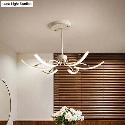 Lámpara de araña Sputnik - Acrílico, 6/10 luces, luz colgante blanca en blanco cálido