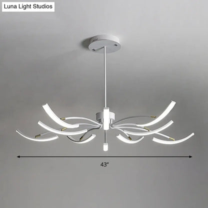 Lámpara de araña Sputnik - Acrílico, 6/10 luces, luz colgante blanca en blanco cálido