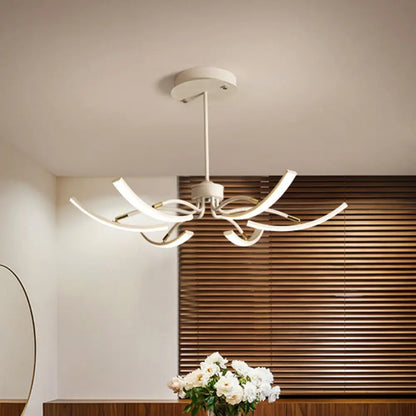 Lámpara de araña Sputnik - Acrílico, 6/10 luces, luz colgante blanca en blanco cálido