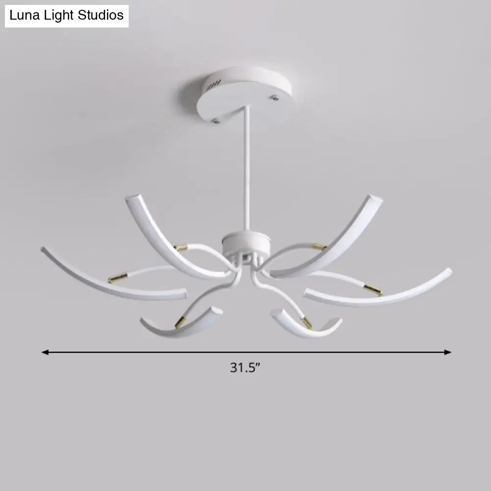 Lámpara de araña Sputnik - Acrílico, 6/10 luces, luz colgante blanca en blanco cálido