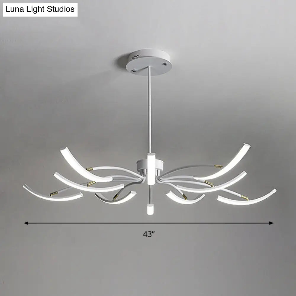 Lámpara de araña Sputnik - Acrílico, 6/10 luces, luz colgante blanca en blanco cálido