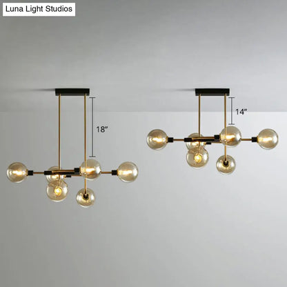 ديكوربايتس™ سبوتنيك مصباح معلق على شكل جزيرة - كرة زجاجية بسيطة لغرفة الطعام