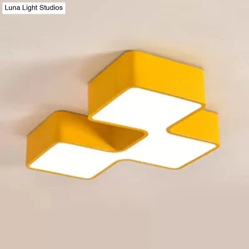 DecorBites™ DecorBites™ Square Acrylic Flush Mount Ceiling Light for Kindergarten and Nursing Room with Modern Style