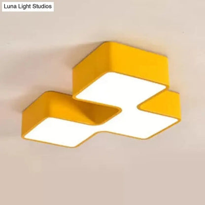 DecorBites™ DecorBites™ Square Acrylic Flush Mount Ceiling Light for Kindergarten and Nursing Room with Modern Style
