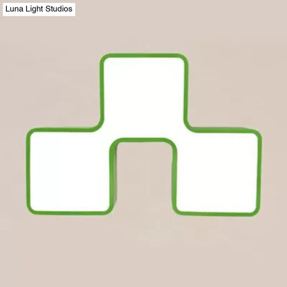 DecorBites™ DecorBites™ Square Acrylic Flush Mount Ceiling Light for Kindergarten and Nursing Room with Modern Style