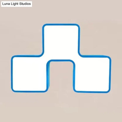 DecorBites™ DecorBites™ Square Acrylic Flush Mount Ceiling Light for Kindergarten and Nursing Room with Modern Style