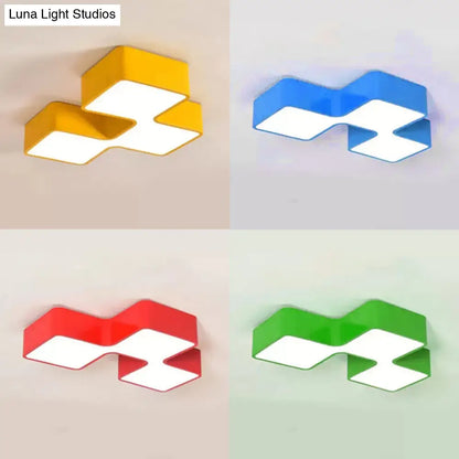 DecorBites™ DecorBites™ Square Acrylic Flush Mount Ceiling Light for Kindergarten and Nursing Room with Modern Style