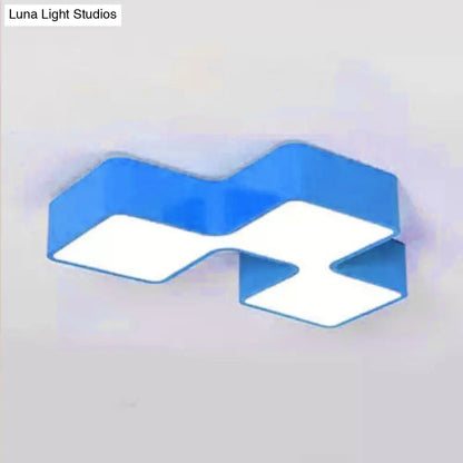 DecorBites™ DecorBites™ Square Acrylic Flush Mount Ceiling Light for Kindergarten and Nursing Room with Modern Style