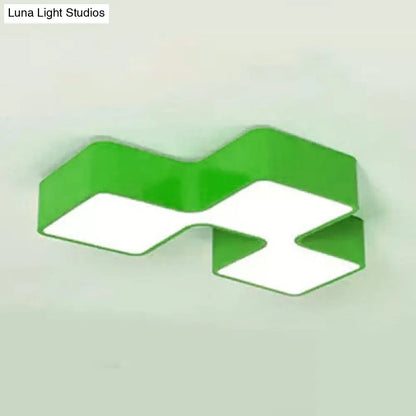 DecorBites™ DecorBites™ Square Acrylic Flush Mount Ceiling Light for Kindergarten and Nursing Room with Modern Style