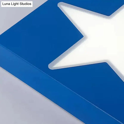 DecorBites™ DecorBites™ Square Metal Flush Ceiling Light with Star Design - Modern Lighting for Kid's Bedroom