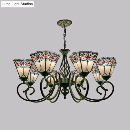 Stained Glass Chandelier Pendant for Traditional Dining Rooms