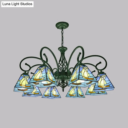 Stained Glass Chandelier Pendant for Traditional Dining Rooms