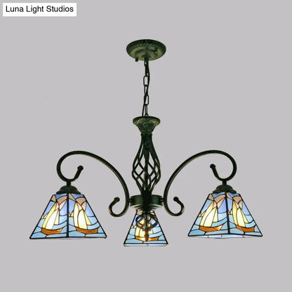 Stained Glass Chandelier Pendant for Traditional Dining Rooms