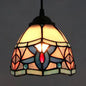 Stained Glass Tiffany Mini Pendant Light - Black Finish