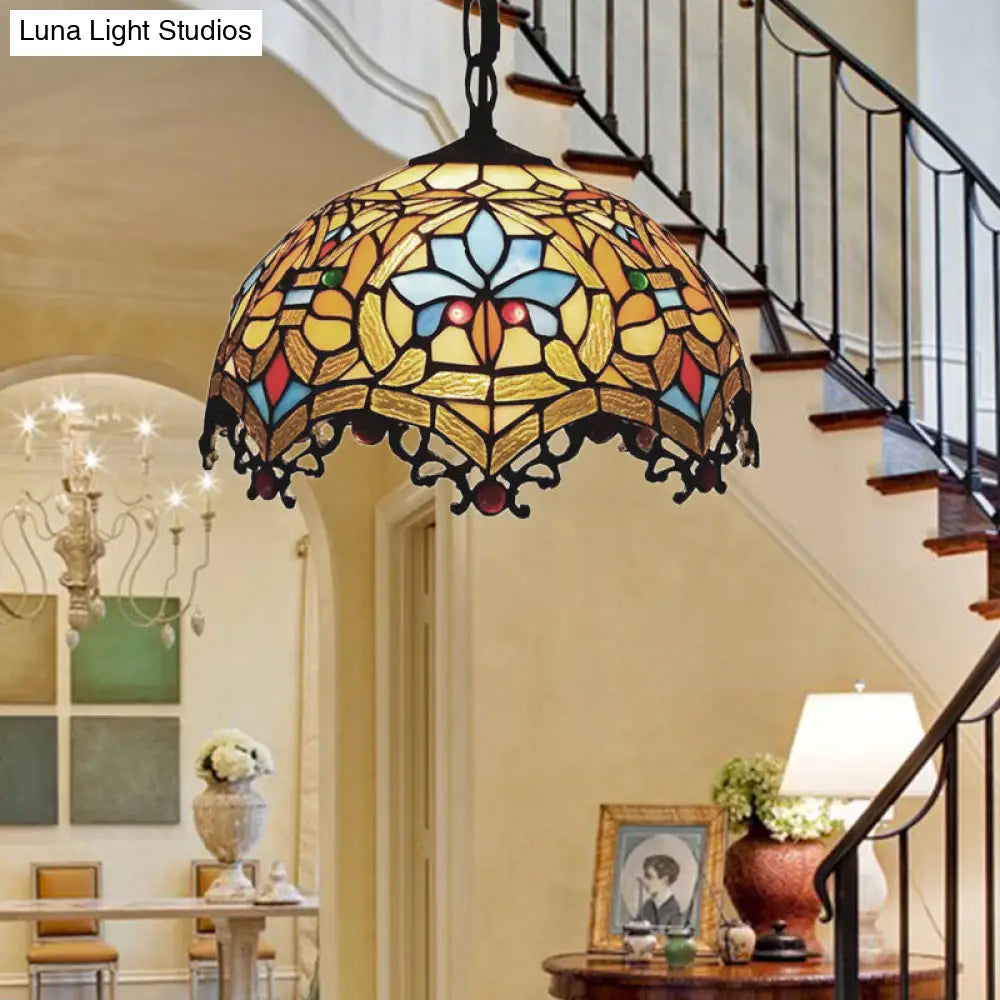 Stained Glass Victorian Hanging Lights for Dining Table and Ceiling