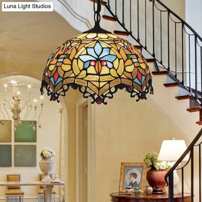 Stained Glass Victorian Hanging Lights for Dining Table and Ceiling