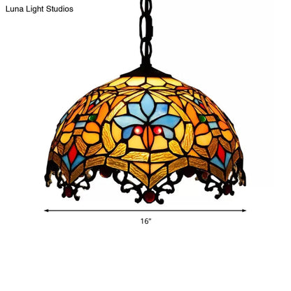 Stained Glass Victorian Hanging Lights for Dining Table and Ceiling