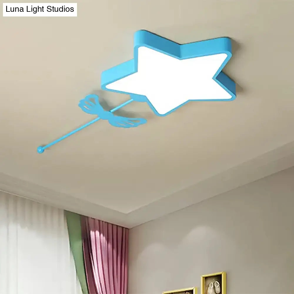 DecorBites™ DecorBites™ Star Acrylic Ceiling Light for Modern Kid's Bedroom - Flush Mount Fixture