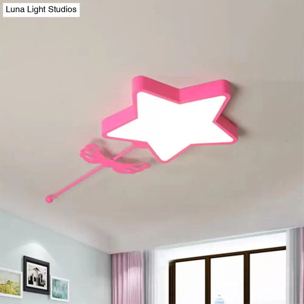 DecorBites™ DecorBites™ Star Acrylic Ceiling Light for Modern Kid's Bedroom - Flush Mount Fixture