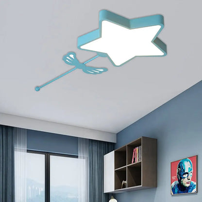 DecorBites™ DecorBites™ Star Acrylic Ceiling Light for Modern Kid's Bedroom - Flush Mount Fixture