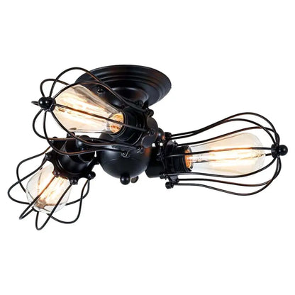 DecorBites™ DecorBites™ Starburst Ceiling Light Fixture - Retro Industrial Metal Flush Mount for Bedroom