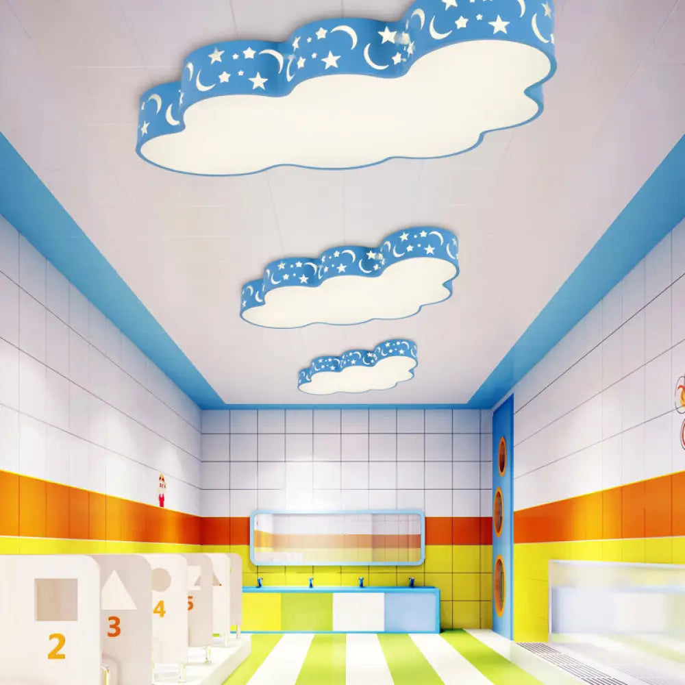 DecorBites™ DecorBites™ Starry Cloud Acrylic Kids Ceiling Lamp - Modern Flush Mount for Child's Bedroom