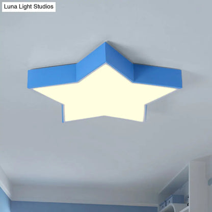 DecorBites™ DecorBites™ Starry Nights: Simplicity LED Flush Mount Light with Acrylic Finish for Kids Room Ceiling