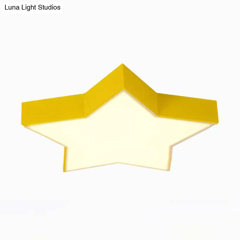 DecorBites™ DecorBites™ Starry Nights: Simplicity LED Flush Mount Light with Acrylic Finish for Kids Room Ceiling