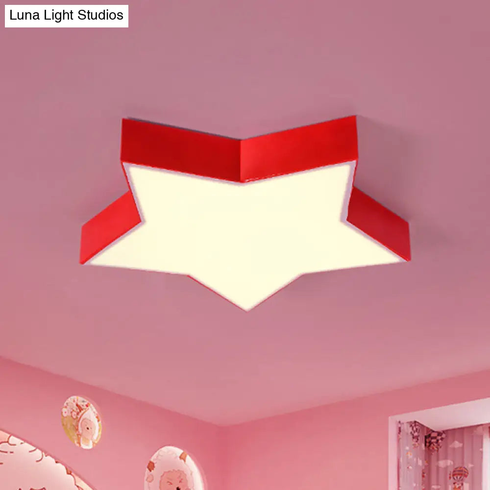 DecorBites™ DecorBites™ Starry Nights: Simplicity LED Flush Mount Light with Acrylic Finish for Kids Room Ceiling