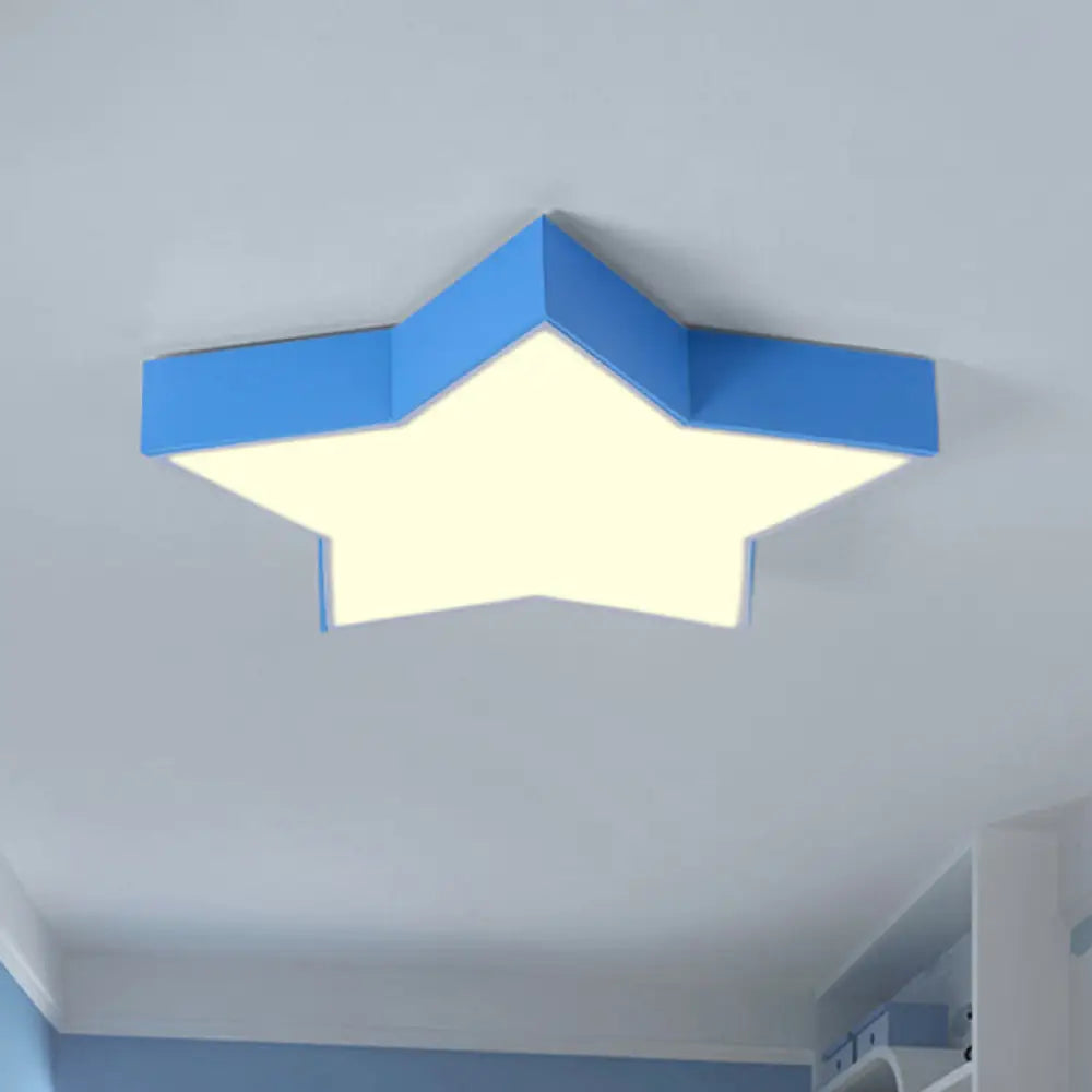 DecorBites™ DecorBites™ Starry Nights: Simplicity LED Flush Mount Light with Acrylic Finish for Kids Room Ceiling