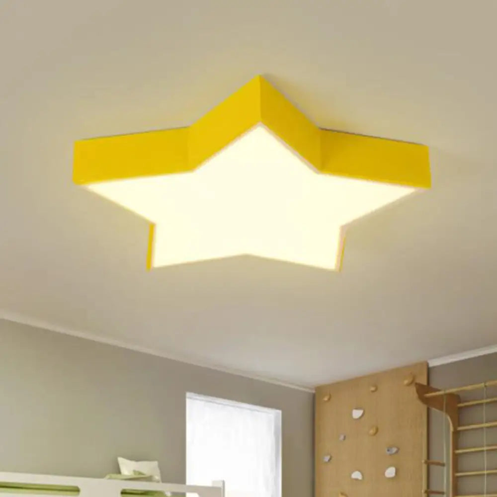 DecorBites™ DecorBites™ Starry Nights: Simplicity LED Flush Mount Light with Acrylic Finish for Kids Room Ceiling