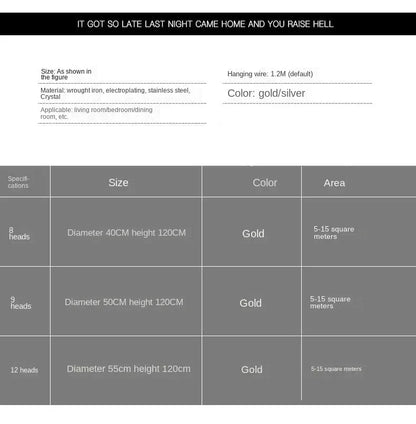 Starry Sky Crystal Pendant Light Fixture