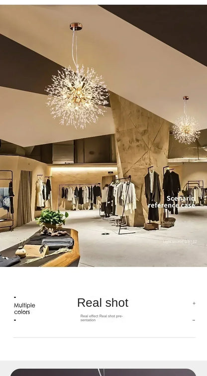 Starry Sky Crystal Pendant Light Fixture