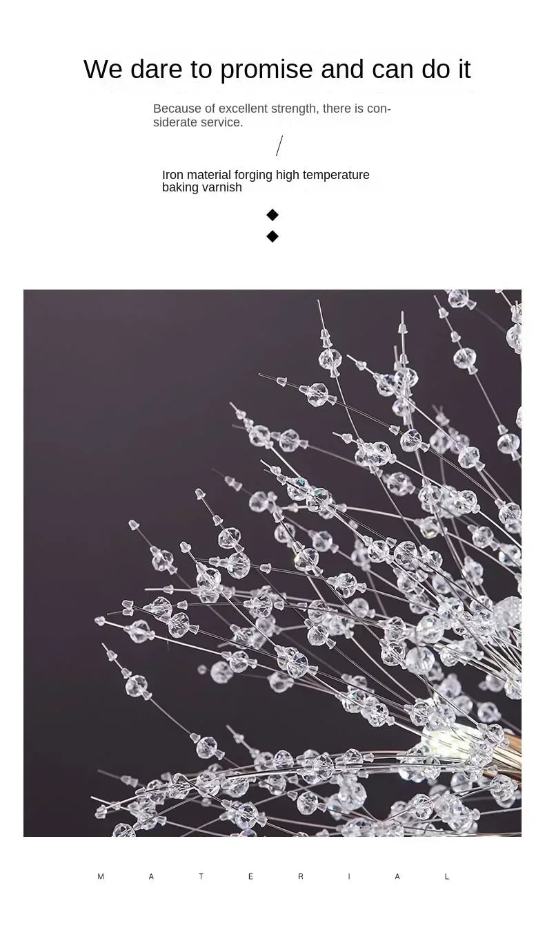 Starry Sky Crystal Pendant Light Fixture