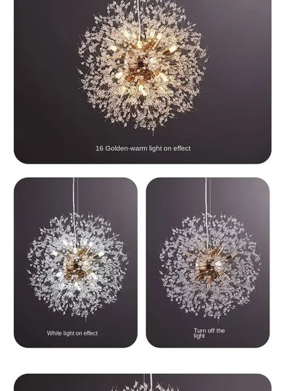 Starry Sky Crystal Pendant Light Fixture