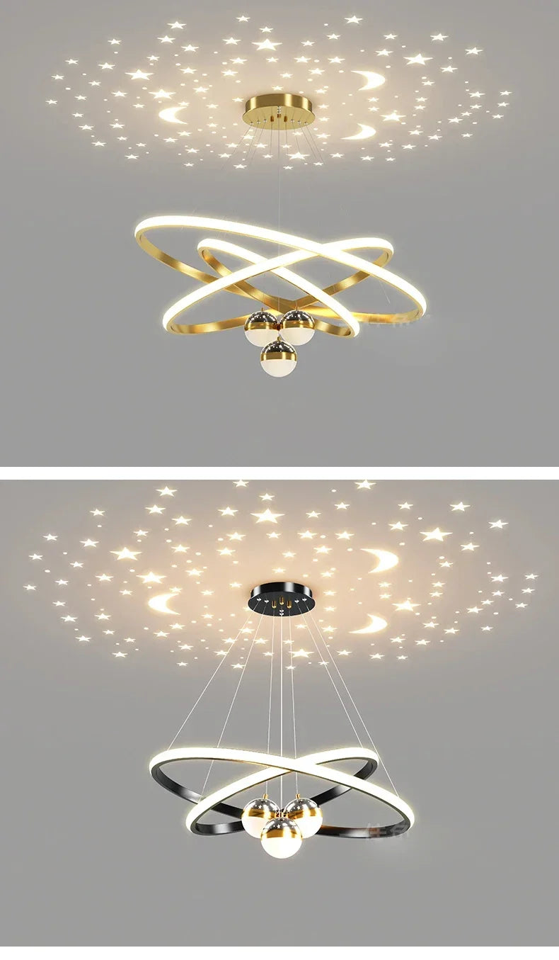 Starry Sky LED Chandelier for Living Room - Chandelier