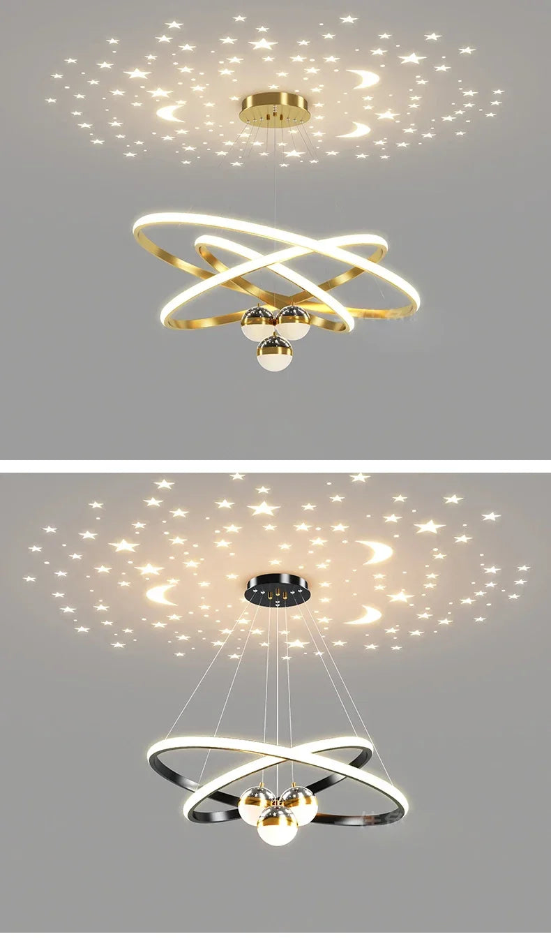 Starry Sky LED Chandelier for Living Room - Chandelier