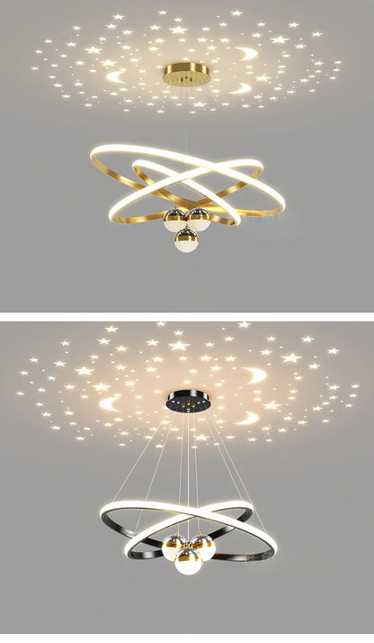 Starry Sky LED Chandelier for Living Room - Chandelier