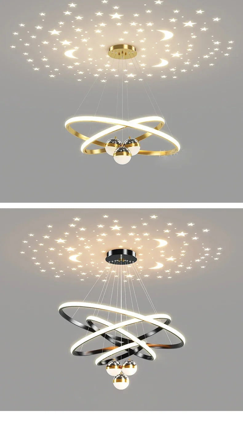 Starry Sky LED Chandelier for Living Room - Chandelier