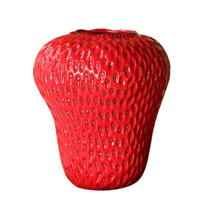 Strawberry Cartoon Ceramic Vase for Kids Room - Vase