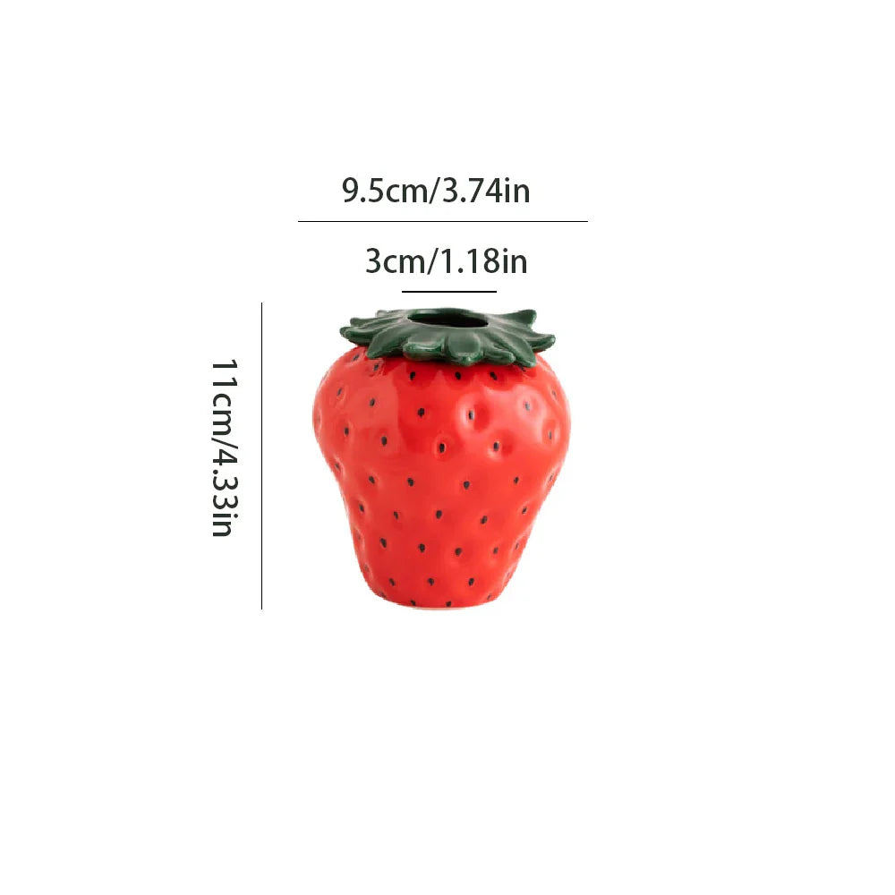 Strawberry Shaped Ceramic Planter Pot