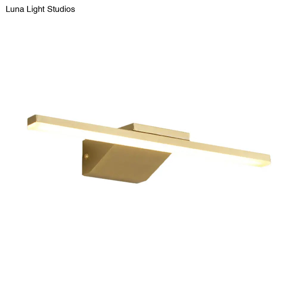 DecorBites™ DecorBites™ Streamlined Metallic LED Wall Lamp - 16"/21.5" W - Gold Vanity Sconce Light for Bathroom