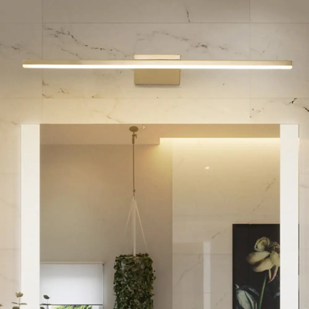 DecorBites™ DecorBites™ Streamlined Metallic LED Wall Lamp - 16"/21.5" W - Gold Vanity Sconce Light for Bathroom