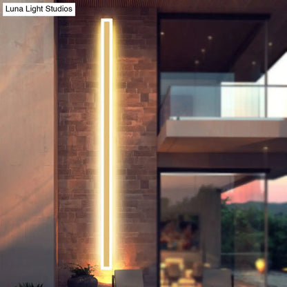 DecorBites™ DecorBites™ Stripe Sconce Light Fixture: Contemporary Metallic LED Outdoor Wall Lamp in Gold, Warm/White Light