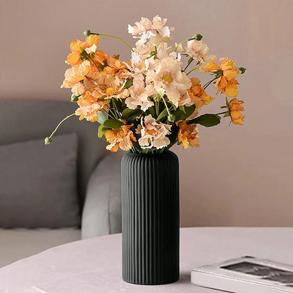 Striped Plastic Vase for Flowers - Vase