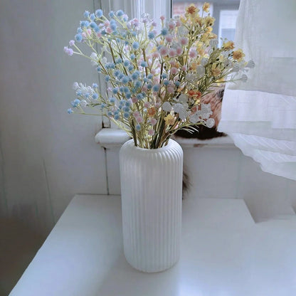 Striped Plastic Vase for Flowers - Vase