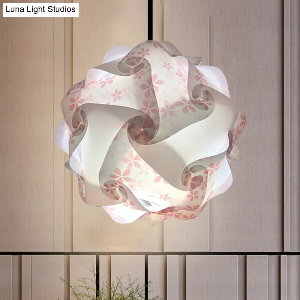 Study Room DIY Hanging Ceiling Light - Black/Red/Blue 1-Light Plastic Drop Pendant