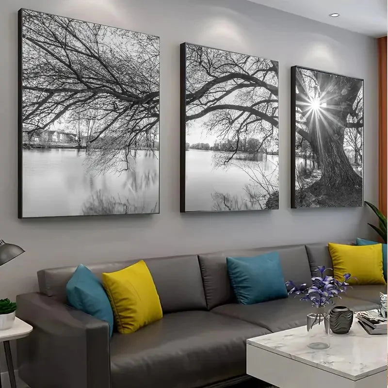 ’Stunning Big Tree Lake Sunset Canvas Posters’