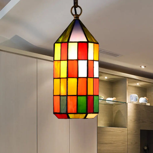 Stunning Multicolored Stained Glass Pendant Light for Bedroom and Living Room